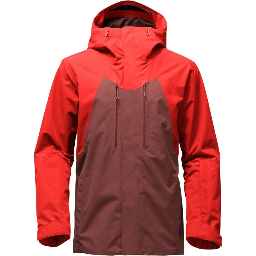 Custom Mens Ski Insulated Anorak Full Zip Hooded Windproof Warm Jacket For Snowboard