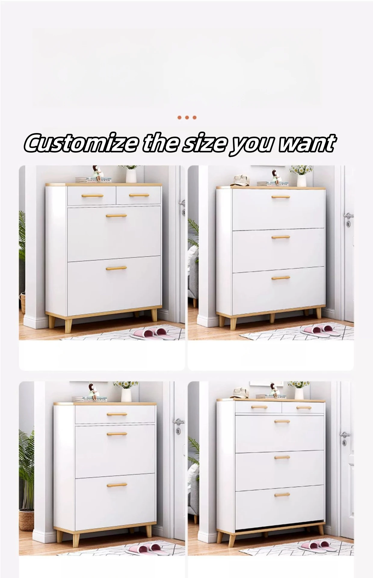 Ultrathin Design Entry Way Shoe Storage Shoe Organizer Rack for Home Hot Sale Living Room Furniture Cabinet Wooden High Quality