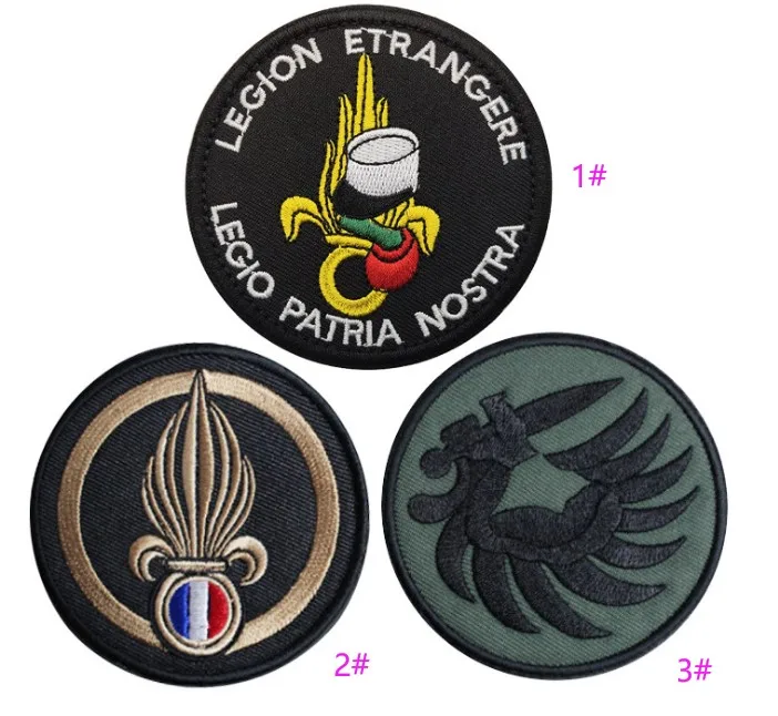 France French Foreign Legion Tactical Embroidery Patch Hook Loop  Patch for Tactical Fans Clothing Stickers