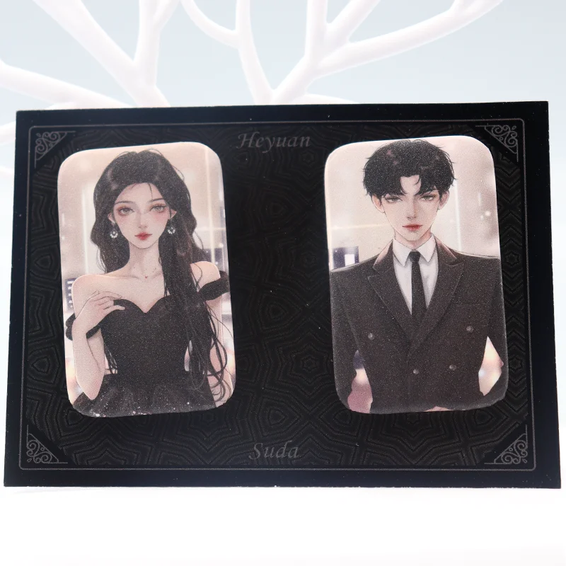 China Manufacture Custom Promotional Square Shape Tin Button Badge with Frosted Film