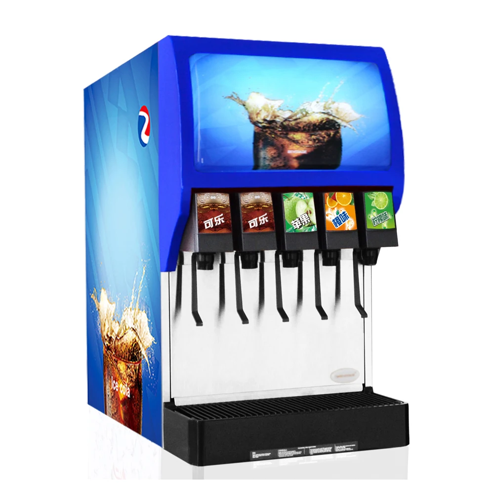 Commercial 6 Valve Soft Drink Cooling Soda Water Juice Cola Beverage Post Mix Fountain Dispenser Machine