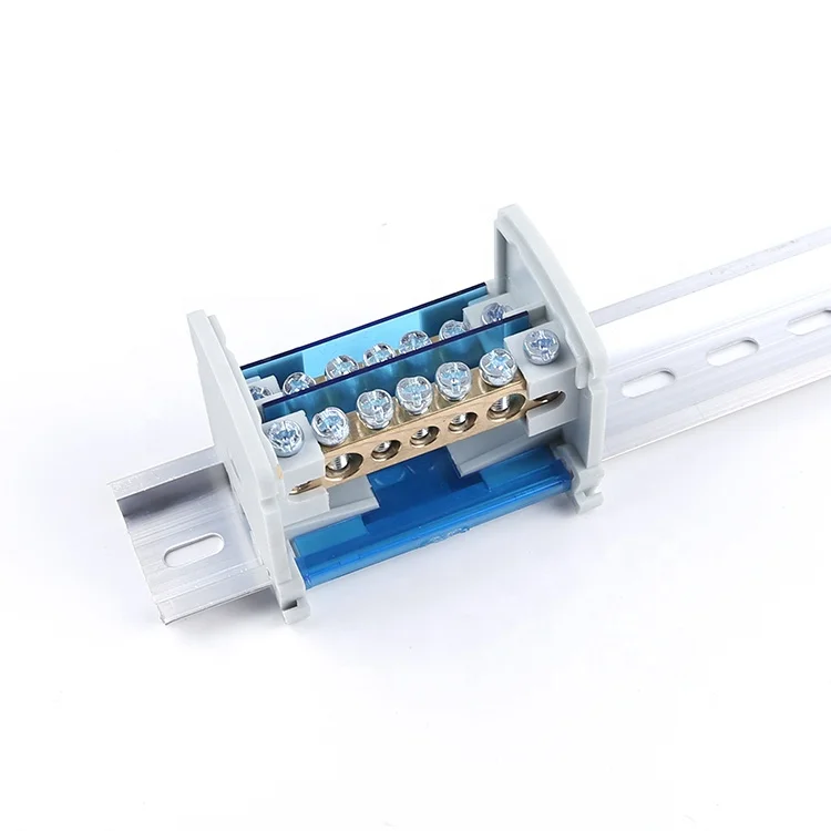 207 Electrical Panel Mount Bus Bar Screw Wire Connector Modular Unipolar Junction Box Power Distribution Din Rail Terminal Block