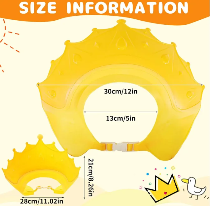 Shampoo Shower Bathing Protection Bath Cap  Kids Shower Cap Baby Hair Washing Guard Baby Bath Hat Shield