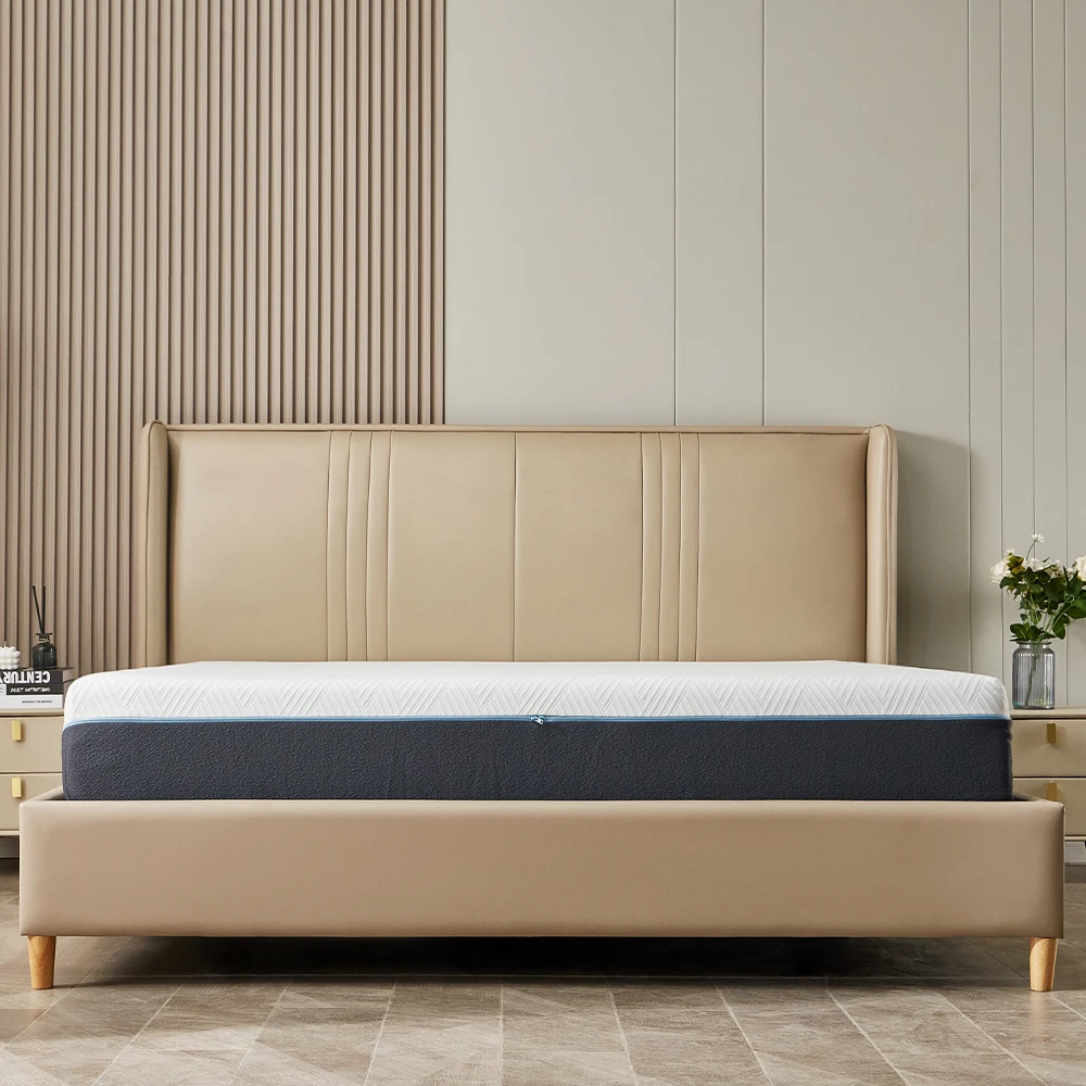 KFT074 Luxurious Icy Fabric Gel Breathable Bamboo Memory Foam Hybrid Pocket Spring Mattress