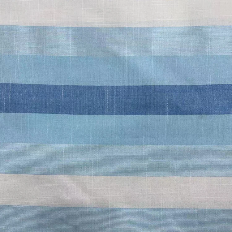 114Gsm Stripes Worsted Spandex Lightweight Shirt Woven Cotton Fabric Printed For