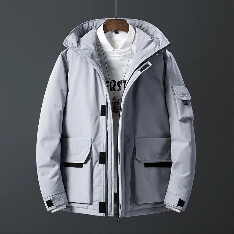 Custom Winter Puffer Jacket For Men Stand Collar Casual Outwear High Quality Coats Padded Men Jacket