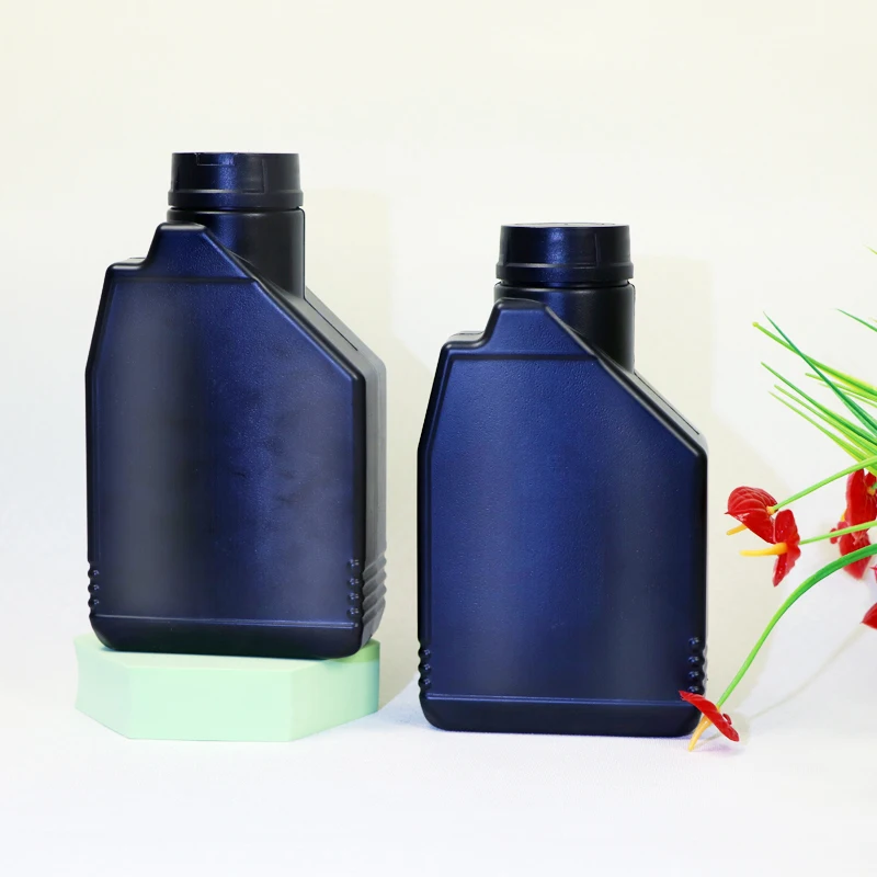 High quality 1L engine oil plastic bottle engine oil can motor lubricants 1liter container for motorcycle oil wholesale