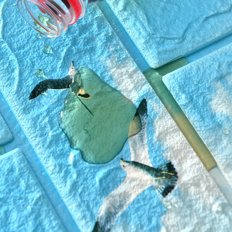 3D Cartoon Self Adhesive Wall Stickers Peel and Stick PE Foam Wallpaper Waterproof Art Wall Panels for Kids Room Decor