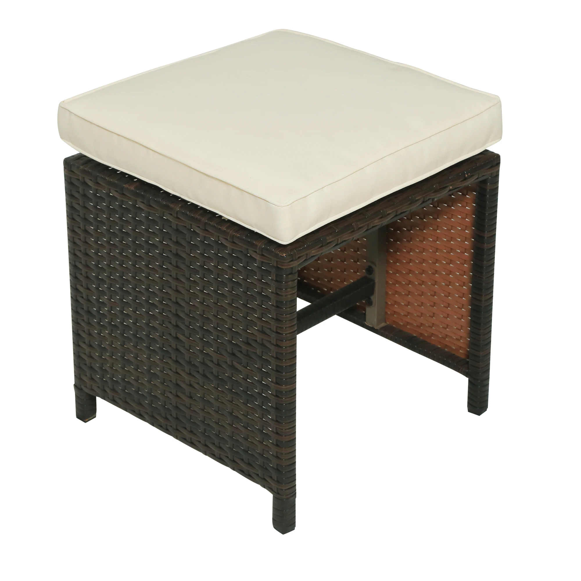 11 предметов уличная ротанговая плетеная патио обеденный стол сада патио мебель наборы (11 шт.)