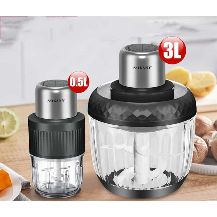 Multifunction food processor meat and vegetable chopper grinders stainless steel electric 2L 3L meat grinder for home kitchen