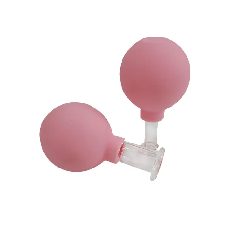 TCM facial massage cup set Rubber suction glass cupping set