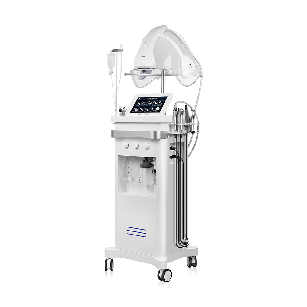 Новый ультразвуковой уход за кожей глубокое очищение кожи светодиодная кислородная терапия аппарат для дермабразии лица