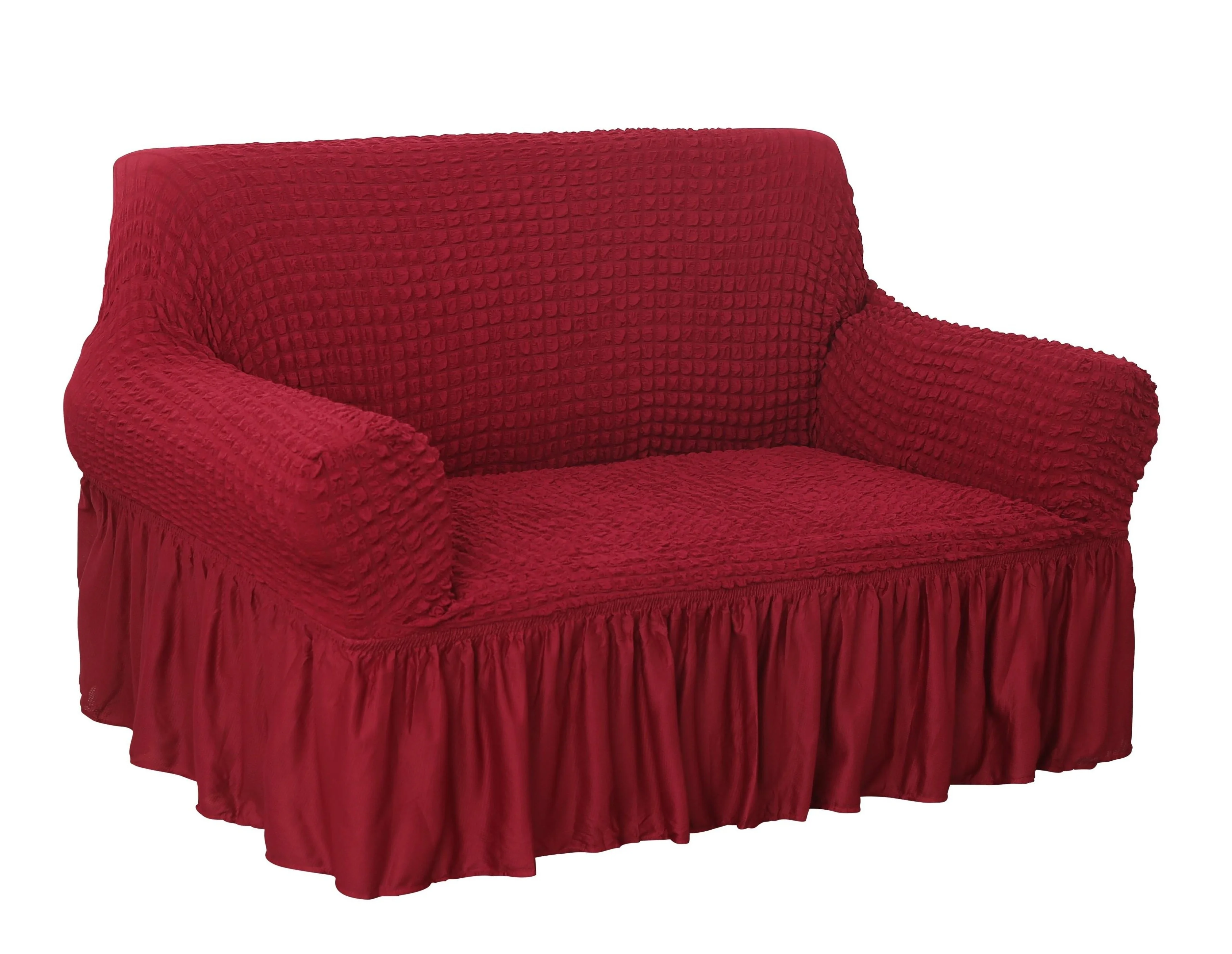 Modern hot selling novel design stretch elastic 3 2 1 1 set bubble sofa cover slipcovers