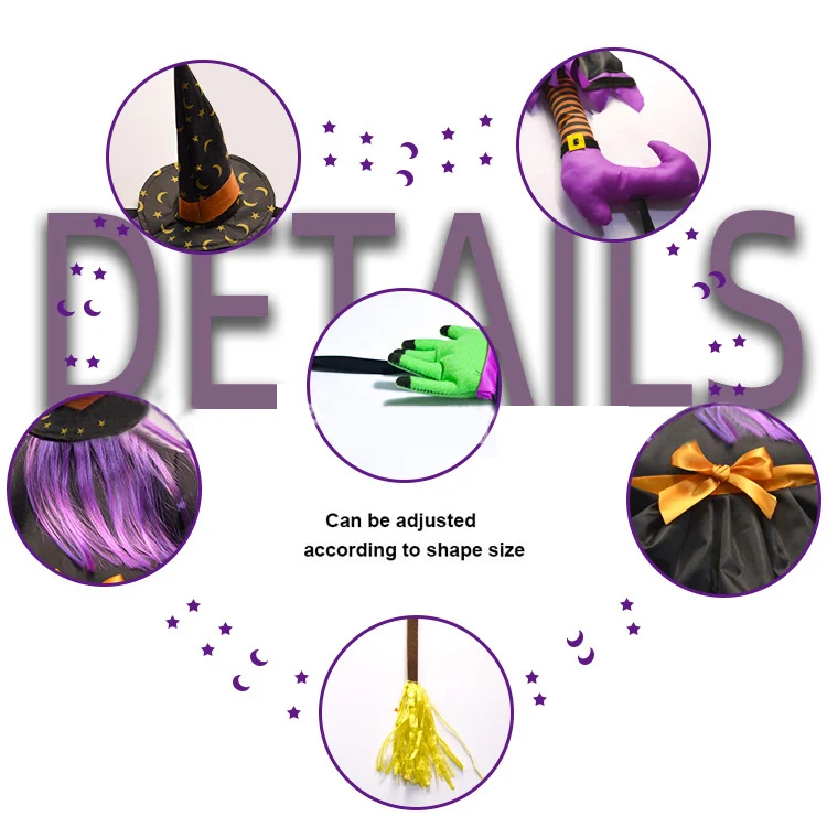 Halloween Decoration Crashed Witch Props Hanging Decorations
