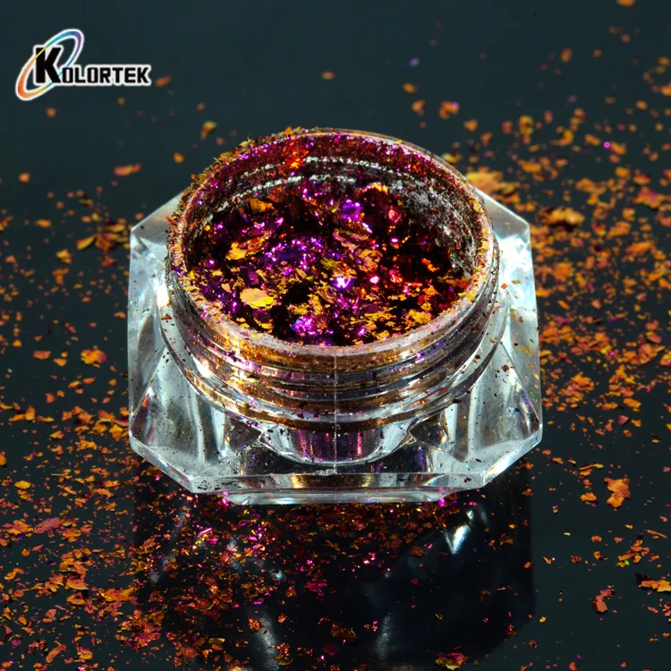 Cosmetic chameleon flakes color shifting effect nail chrome flakes,Chameleon holographic flakes