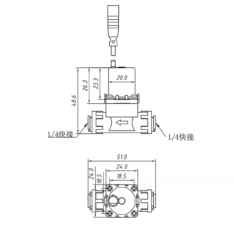 GL Plastics Wholesale OEM/ODM Latching Solenoid Valve DC12 V 24 V Control for Smart Faucet Water Media