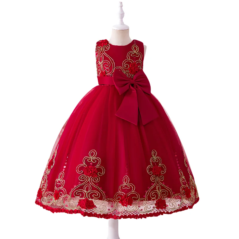 new bows party toddlers clothing princess teenagers ball gowns birthday summer children dress baby girls dresses
