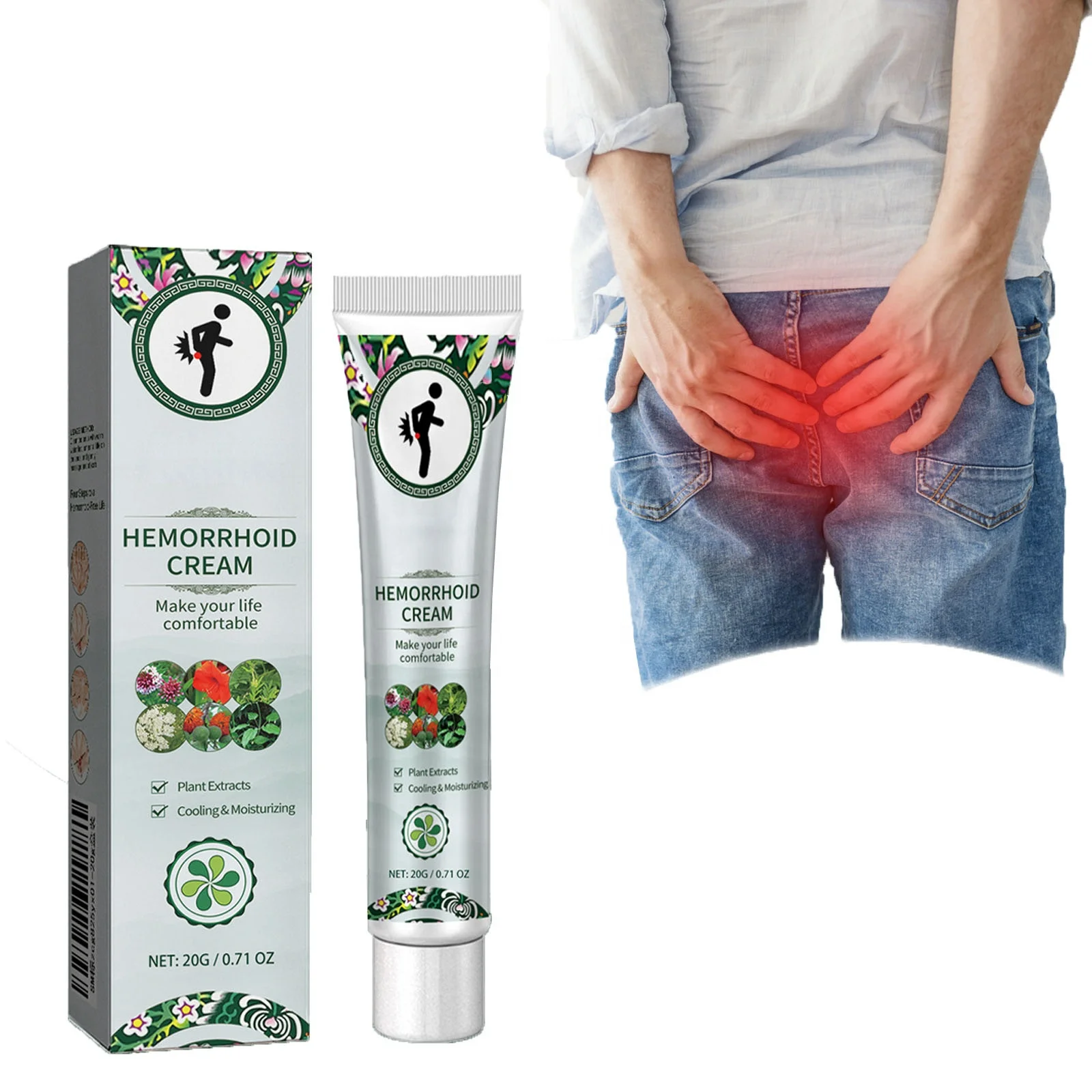 2024 new products hemorrhoids cream anti itch chinese medicine hemorrhoids ointment