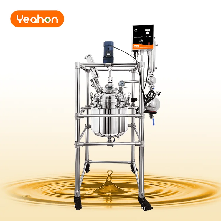 Lab 304 or 316 20L double wall jacketed stainless steel Pilot Plant High-Pressure Reactor