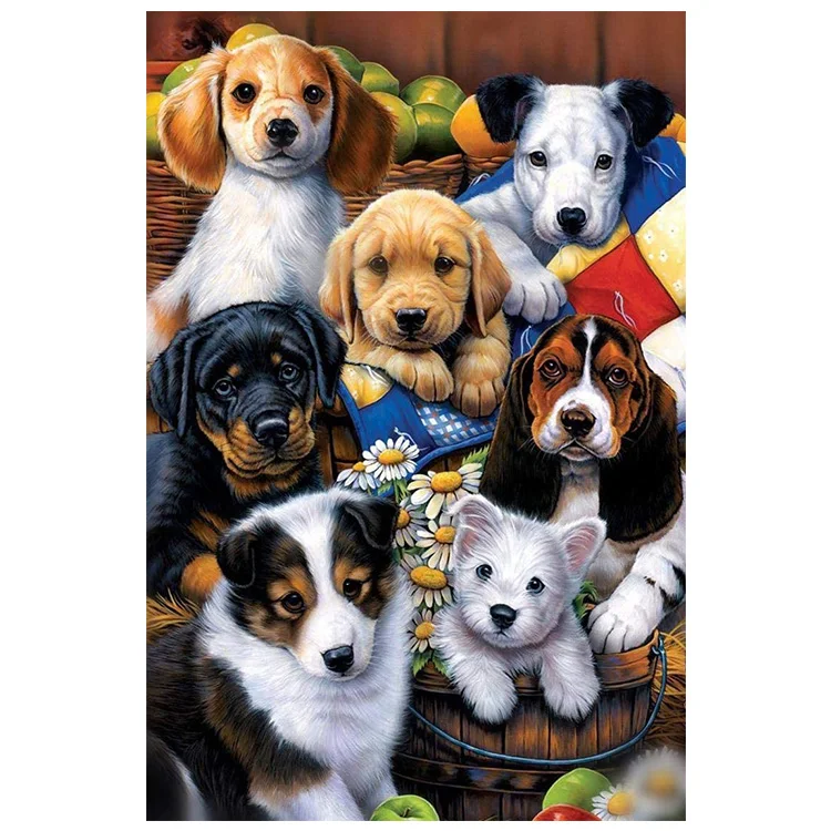 Modern Style dogs 5D Diamond Painting  Square Full Drill Diamond Painting 5D Animal picture