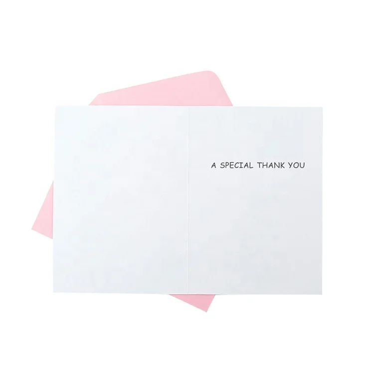 Thank You High Quality Printing Cards, Handmade Paper Folded Appreciation Greeting Cards
