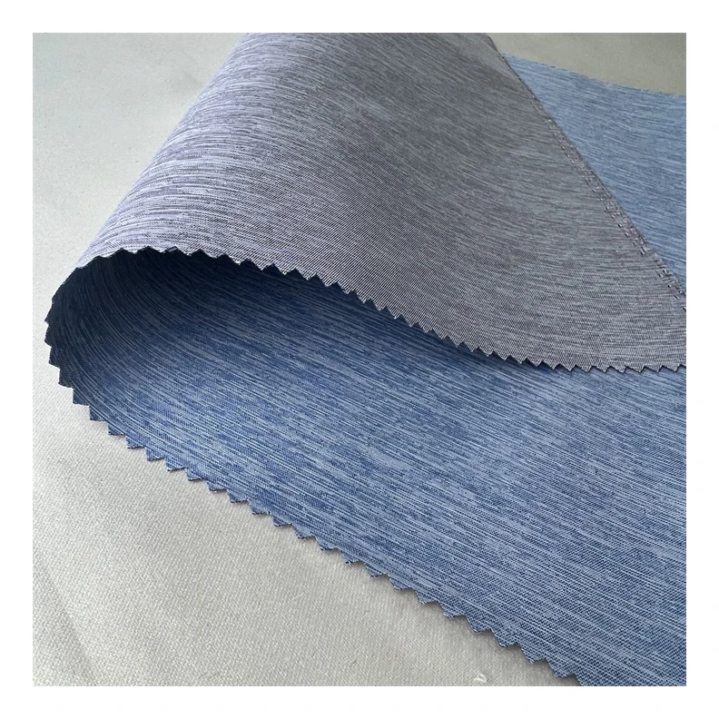 CC-9003 Ready To Ship Hot Sale Super Blackout Fabric Different Color Double Face 100% Shading Rate Coating Stripe Curtain Fabric