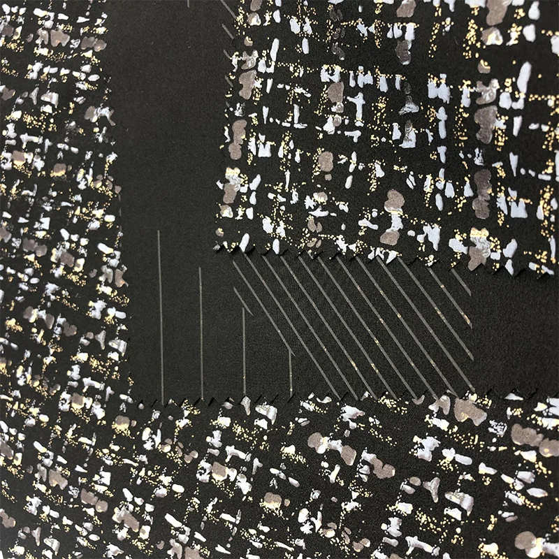 2022 new trend 50D high-elastic printing fabric 78gsm film polyester pongee fabric for jacket