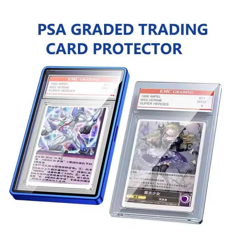 Customizable PSA Graded Card Protective Case Aluminum Alloy Frame Magnetic Double Sided Glass For BGS Protective Case