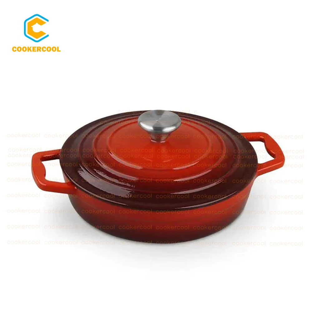 Cookercool Best Selling Customized Cooking Pots sets Nonstick Enameled Cast Iron Cookware Sets