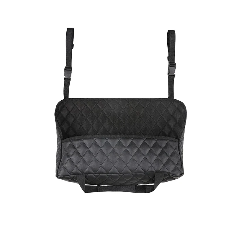Hot Sale Durable Leather Car Net Pocket Hanging Storage Bag