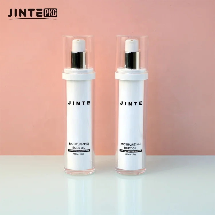 New Acrylic Cosmetic  Skincare Packaging Set   30ml 50ml 100ml Custom Clear Serum Pump Spray Bottles And Cream Jars