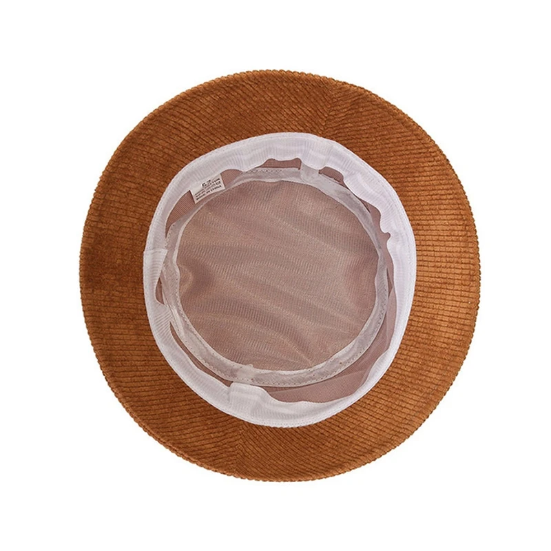 FF720 Embroidery Custom Narrow Brim Fisherman Hat Breathable Mesh Llining Men Women Plain Corduroy Bucket Hat