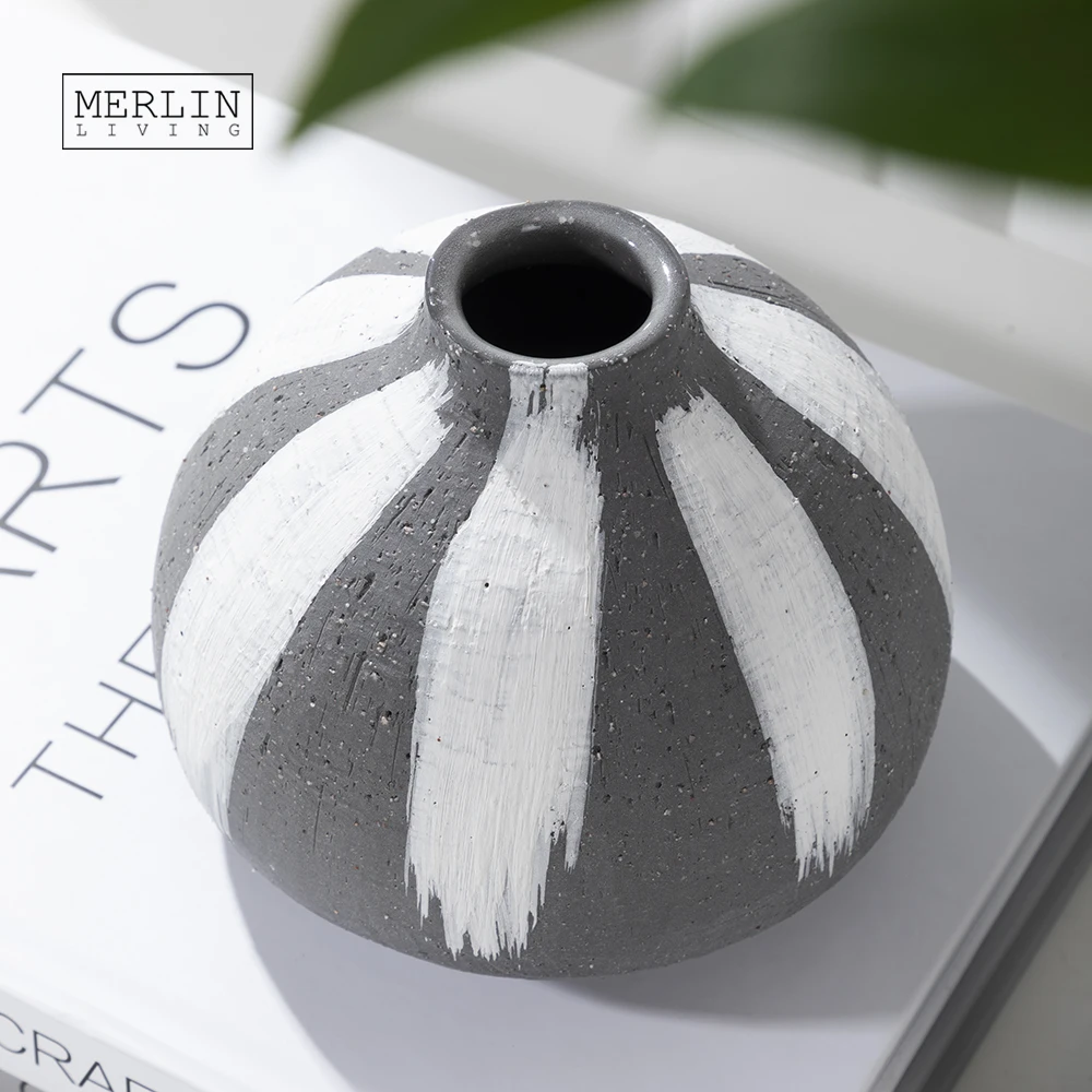 Винтажная ностальгическая керамическая ваза Merlin украшение для дома в скандинавском стиле Цветочная