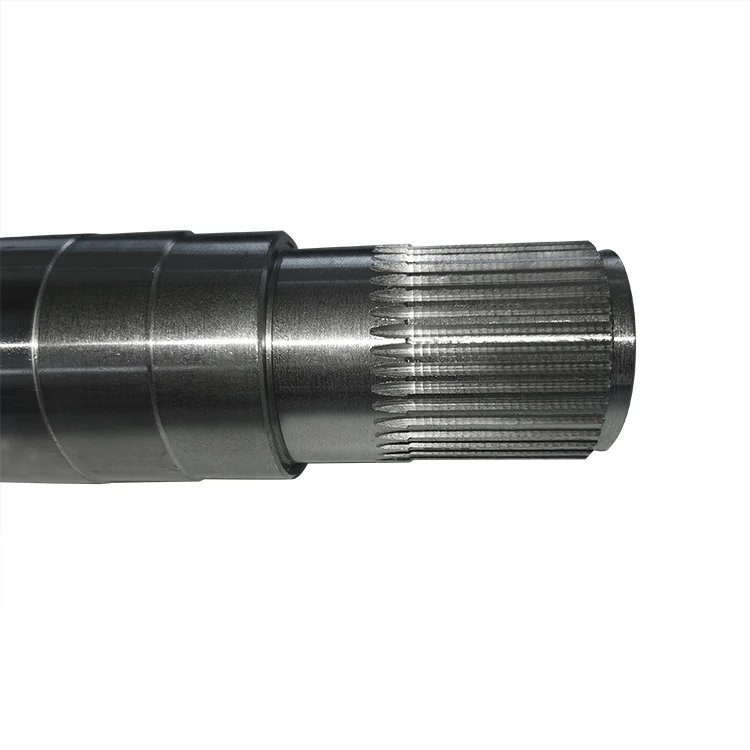 Precise Transmission Power Tiller Gear Shaft Customized Steel Large Spline Gear Shaft