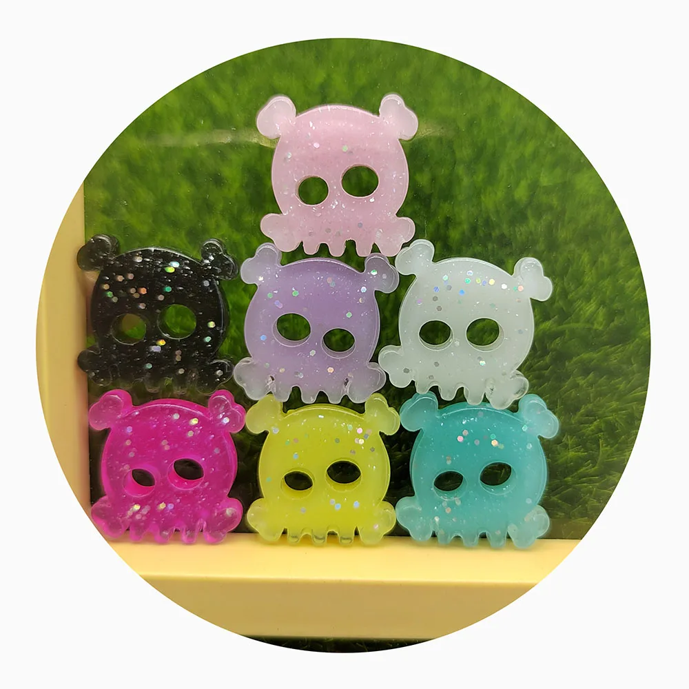 Resin Cartoon Bowknot Ghost Flatback Cabochon Figurines Appliques Home Decor Crafts DIY Halloween Scrapbook