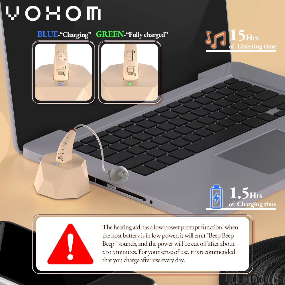 High-Performance Rechargeable Hearing Aid - Multichannel for Enhanced Sound Quality Hearing Aids Earphone