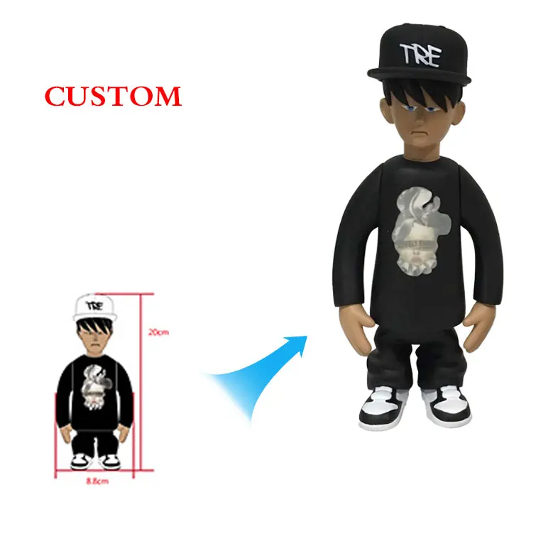 Custom make 3D Printing vinyl pvc figurine rock artist figure collectible resin figure designer toy factory action figure