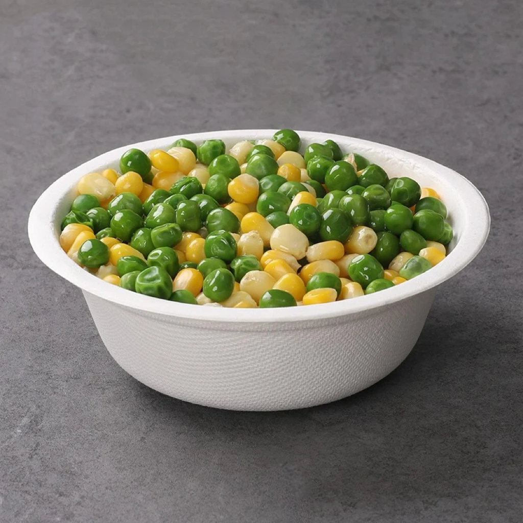 Eco-Friendly Disposable 500ml 32oz Kraft Paper Bowls Bagasse Sugarcane Pulp Container Soup Salad Sweet Rice Food Lunch Box