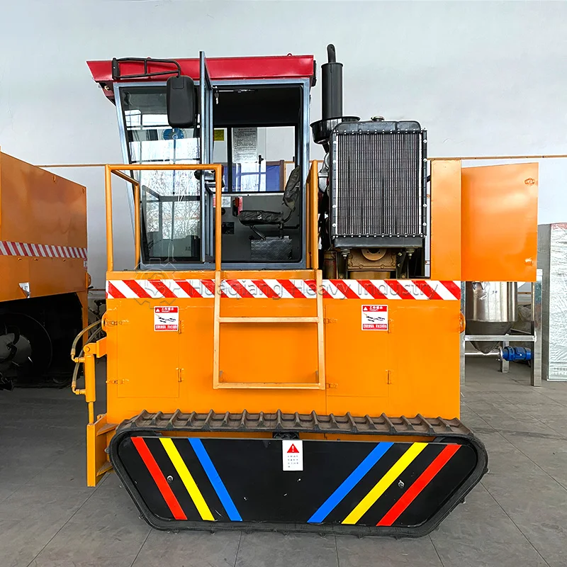 Organic fertilizer crawler belt fermentation turner machine