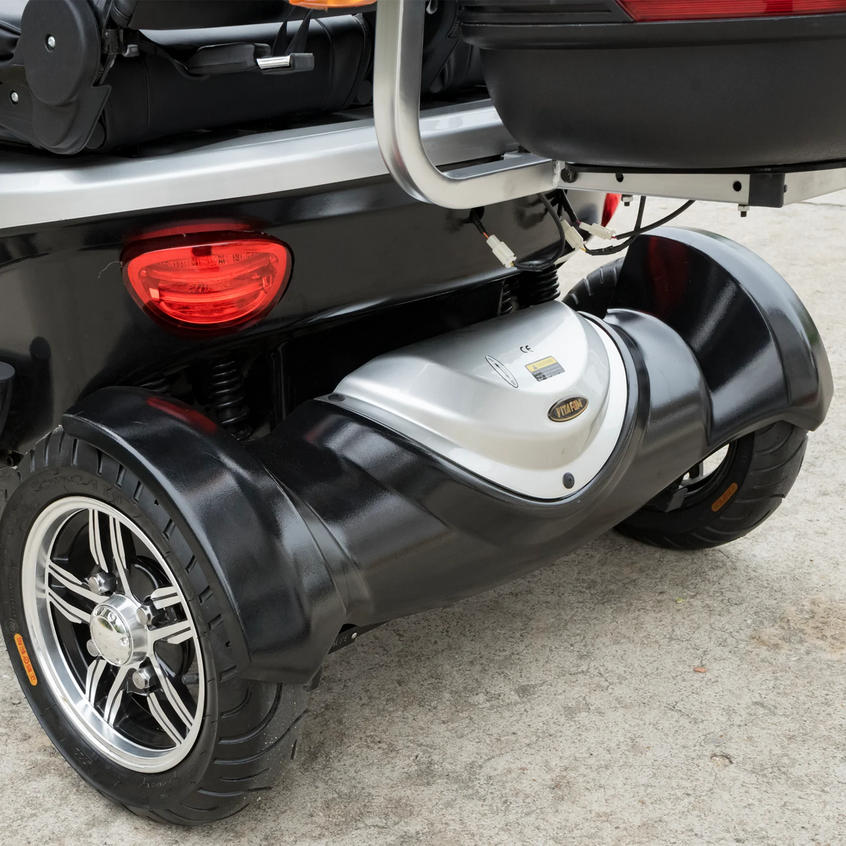 Hot Sell Motorcycle Electric Scooters Closed Passenger 4 Four Wheel Disability with Padals