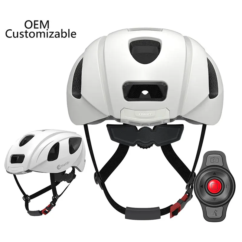Head Protective Safe Professional Electric Helmet New Led Smart Helmet Lighting Warning Light Adult Mountain Cycling Helmet