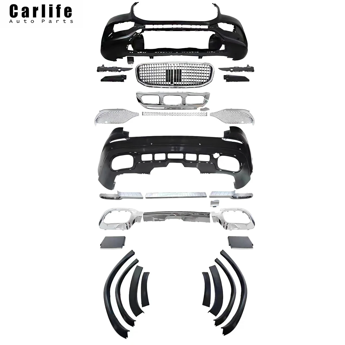 New arrival facelift Body kit for Mercedes Benz GLS Class X167 2020-2023 upgrade to GLS63 AMG car bumpers.