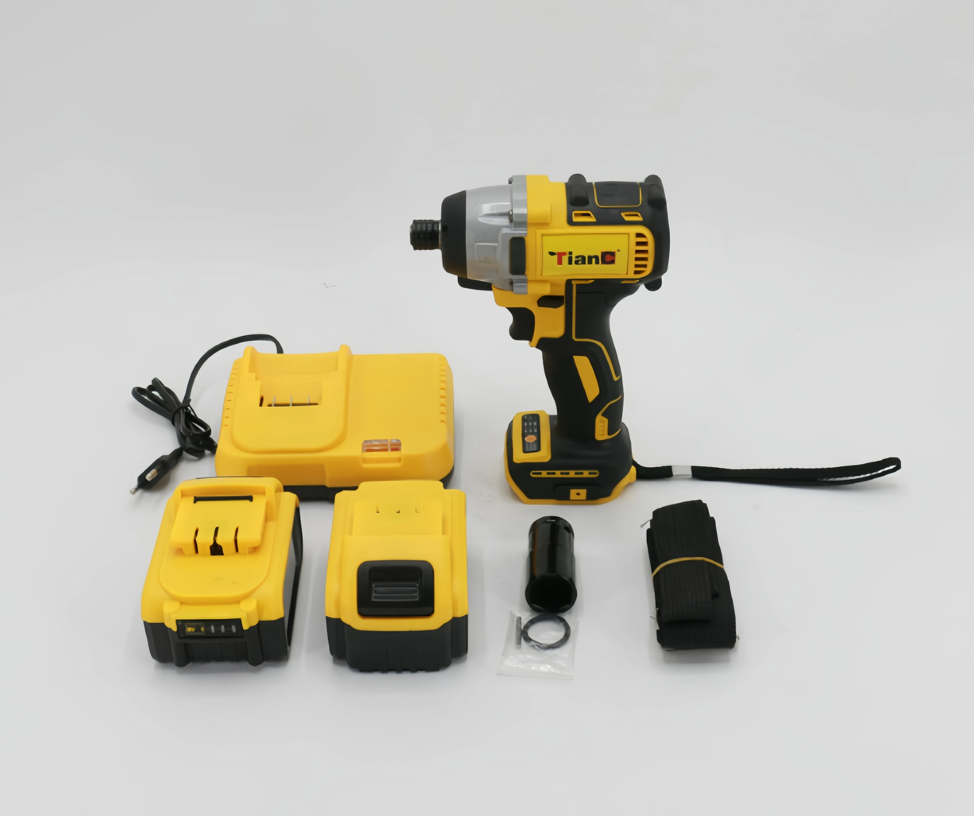 Universal 21V Cordless Electric Wrench Kit Brushless Powerful Lithium Battery Industrial Power Tools Hard Case Industrial Box