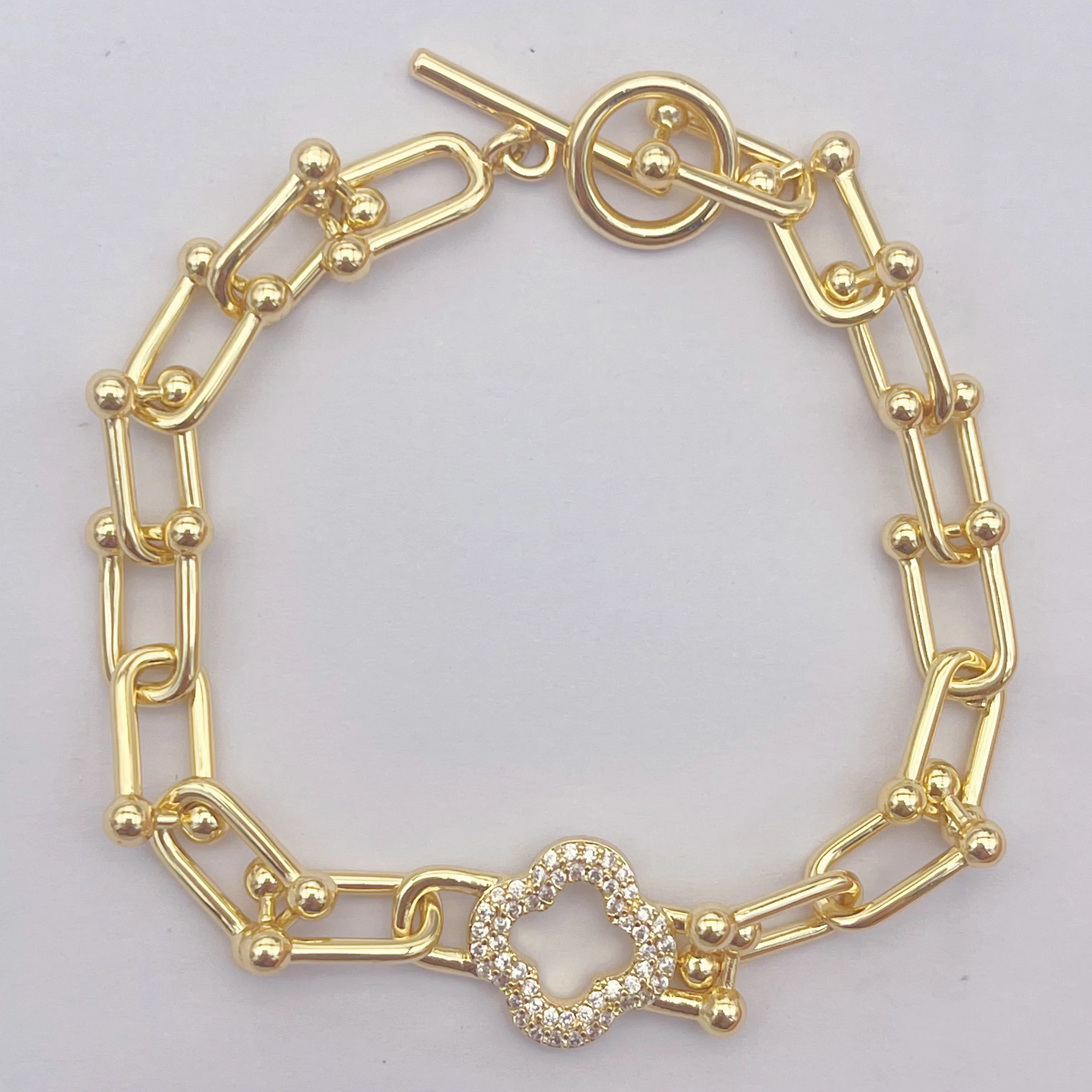 JML 14k gold oro plated wholesale classic hip-hop women bracelet elegant charms personality exquisite bracelet Mujer pulsera