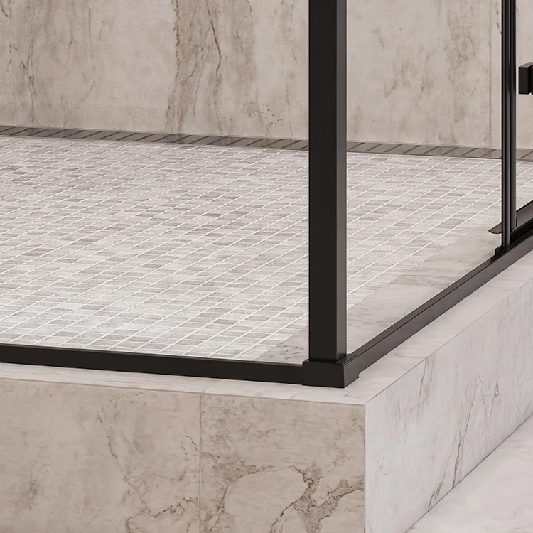 Hotel Aluminium Black Tempered Frame Glass Enclosure Shower Rooms Cabin