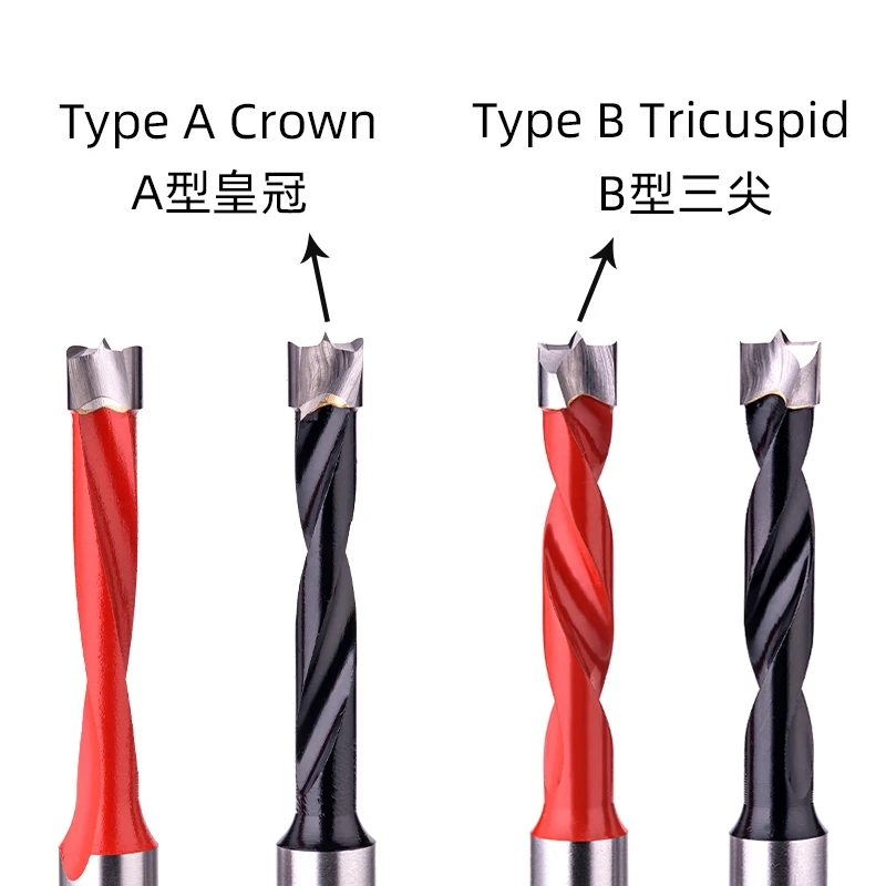 xgnel 5mm-15mm Wood Drilling Bits CNC Carbide Machinery Tools Wood Boring Bits Plank Hole Making Drilling Tools