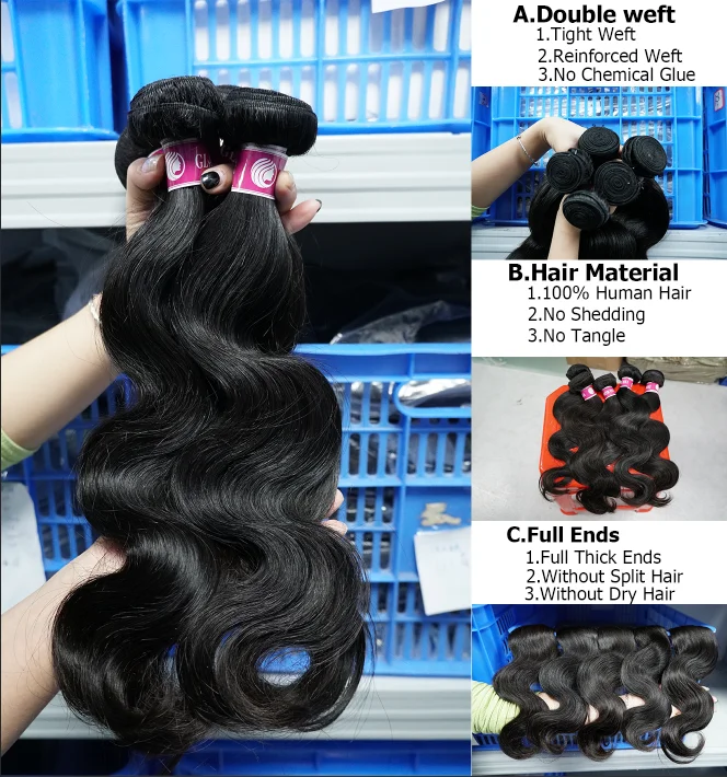 Mink Unprocessed Bundles Large Stock Grade 11a Virgin Indian Hair Vendors Human Hair Supplier ,Cuticule Aligned Indian Hair