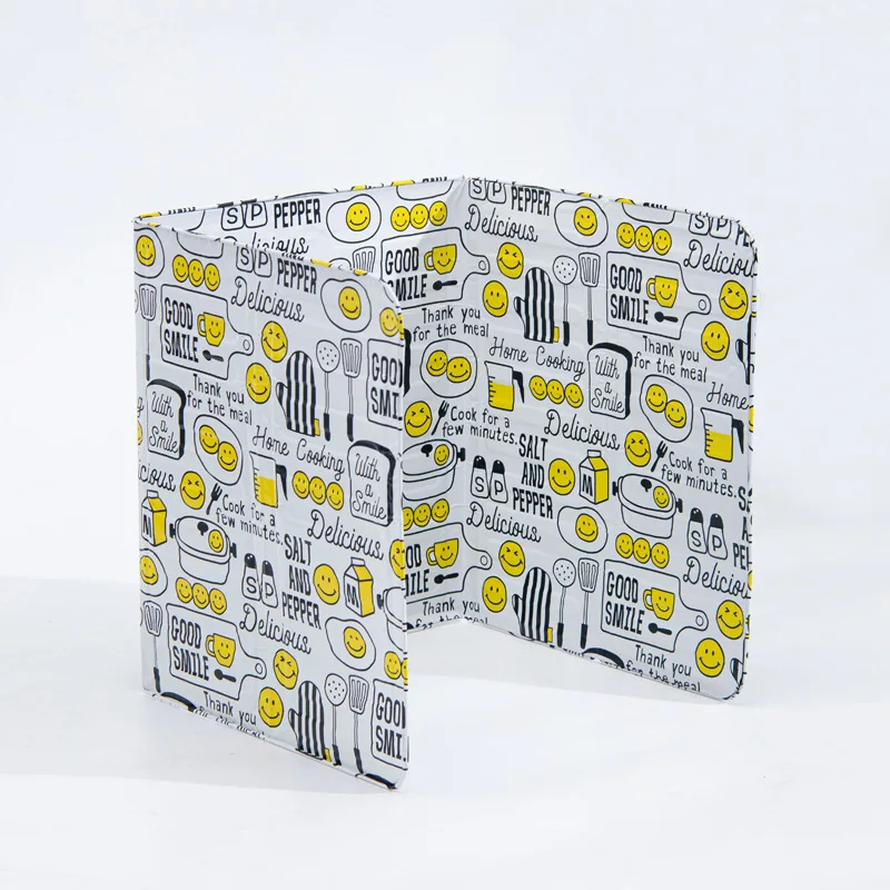 Wholesale Aluminum Foldable Kitchen Gas Stove Oil Baffle Plate Frying Pan Splash Protect Screen Accessories High Temper Resist