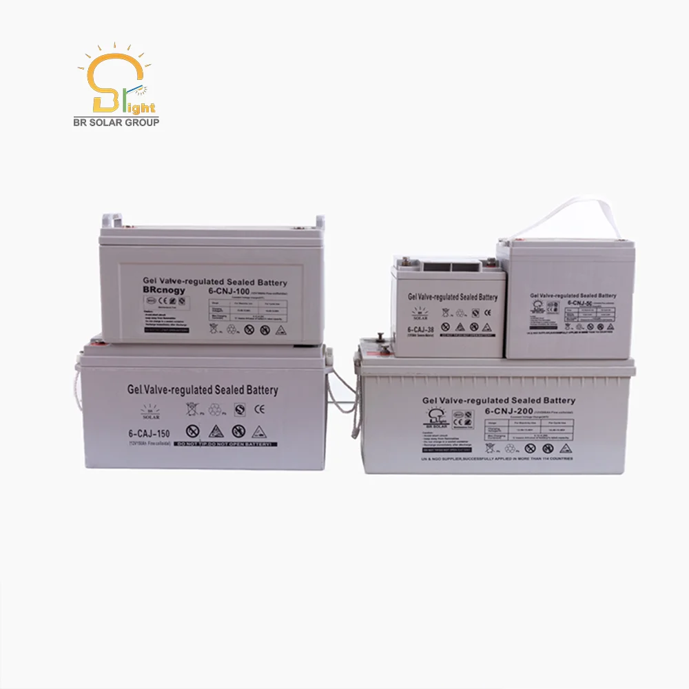 BR SOLAR High quality full power battery home ups 12v 200AH rocket gel battery for solar system