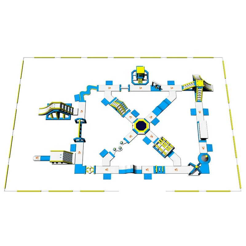 Lake Inflatables Water Games For Adults / Bouncia Aquapark Inflatable Water Park Equipment Price